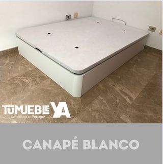 Canapé 135x190cm Beige y Blanco