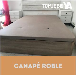Canapé 135x190cm Beige y Blanco