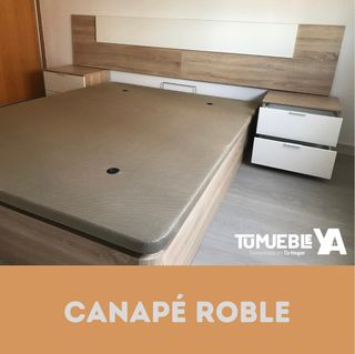 Canapé 135x190cm Beige y Blanco