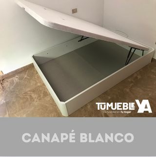 Canapé 135x190cm Beige y Blanco