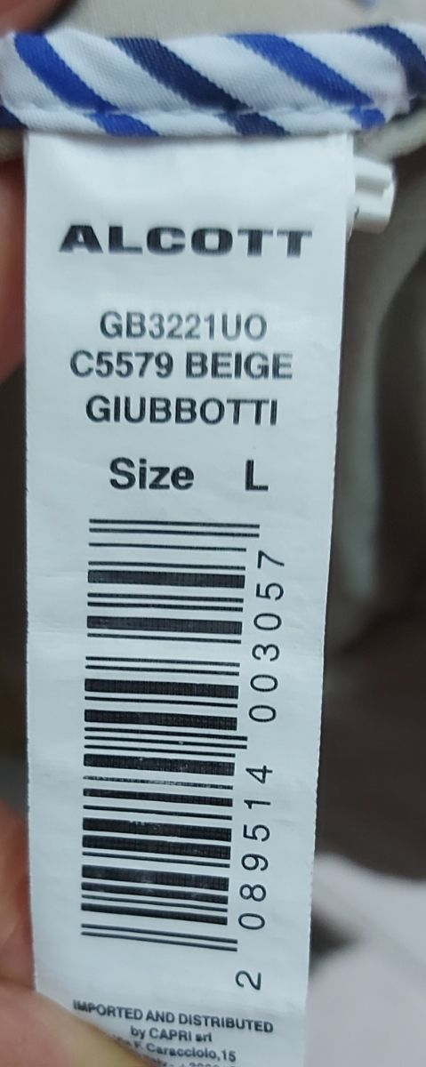 Giubbotto uomo Alcott beige taglia L