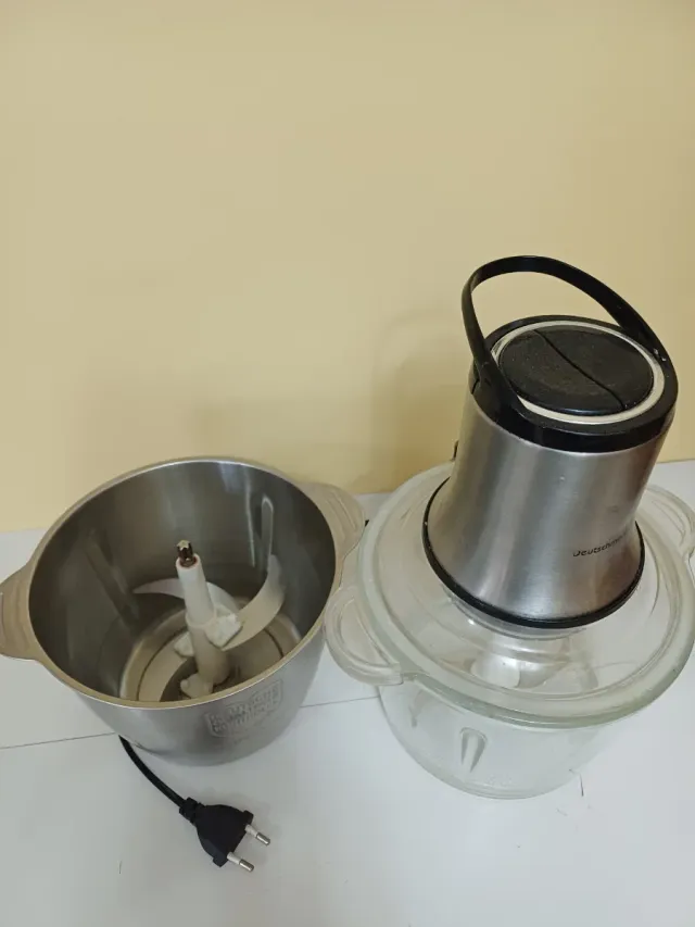 Picadora Inox y otra de cristal de 3L Deutschmann