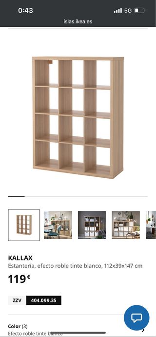 Estantería Ikea KALLAX efecto roble