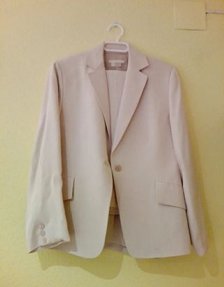 Traje Zara Mujer Talla 42 Beige