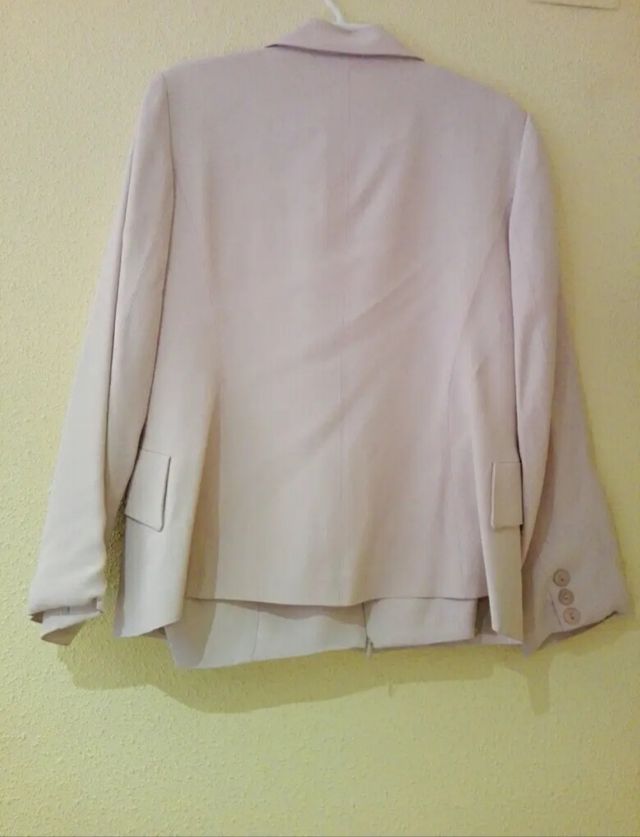 Traje Zara Mujer Talla 42 Beige