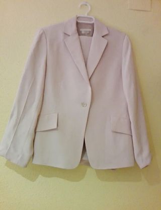 Traje Zara Mujer Talla 42 Beige