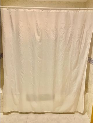 Cortina de ducha blanca impermeable, nueva a estre