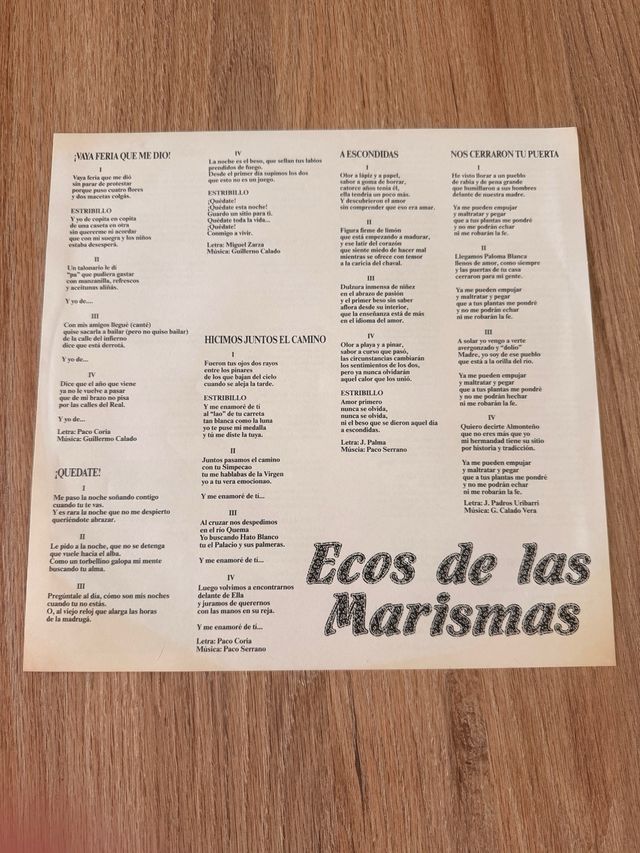 Ecos de las Marismas - Sevillanas 88 vinil