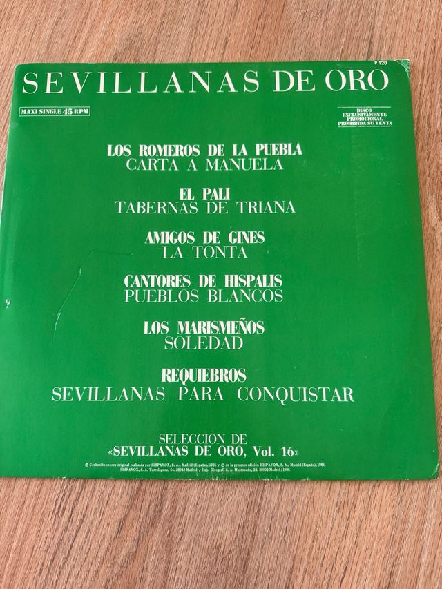 Sevillanas Gold Maxi Single 45 RPMs Vinil