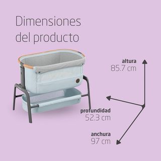 Minicuna colecho Maxi-Cosi gris y madera