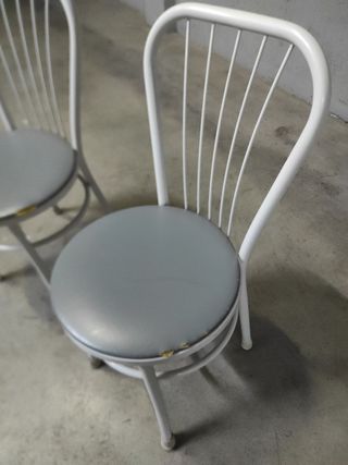 Juego de 2 sillas de cocina blancas