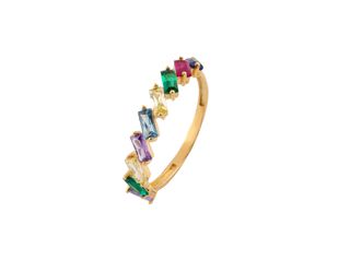 anillo oro 18k con piedra con circonita