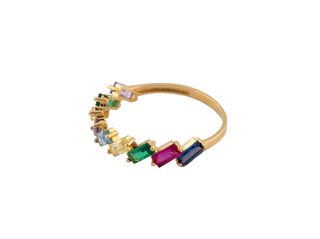 anillo oro 18k con piedra con circonita