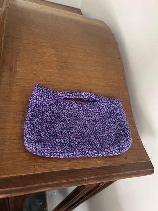 Bolso de mano morado hecho a mano