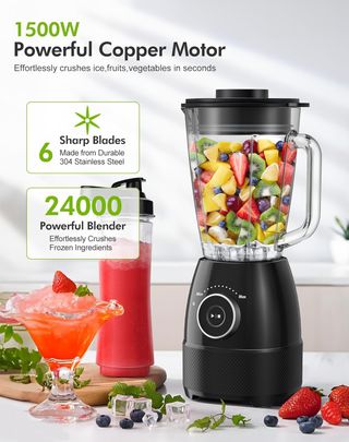 Batidora de Vaso, 1500W Batidora Smoothies
