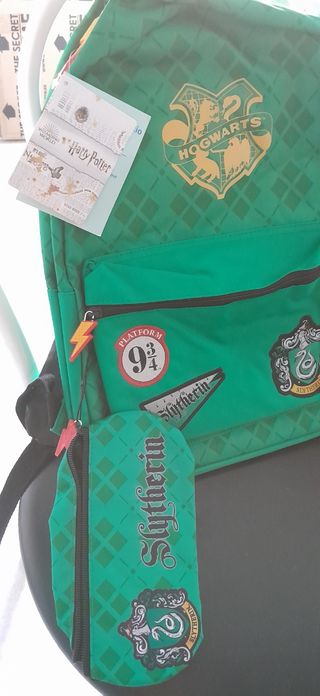 Mochila y estuche Harry Potter Slytherin