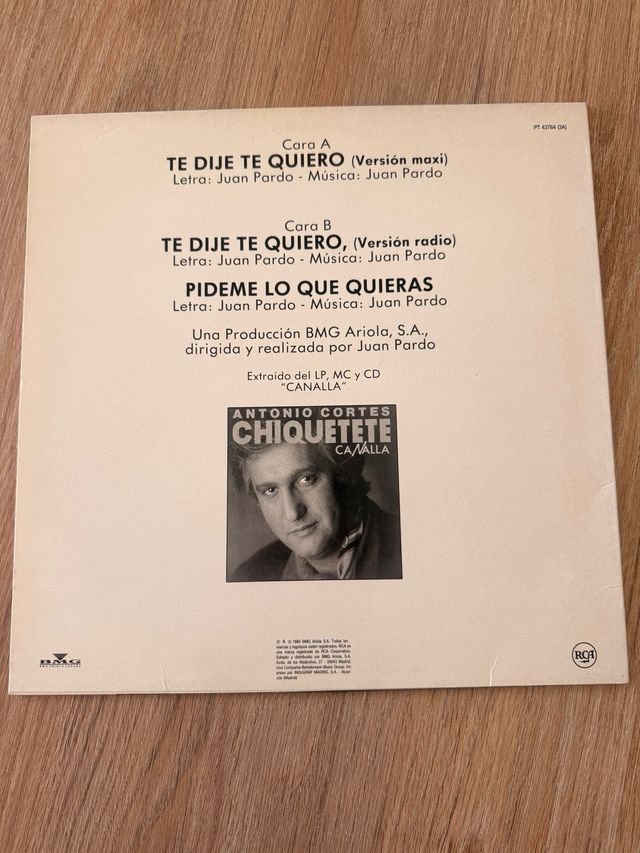 António Cortes Chiquetete Vinil - Te Dije Te Quie