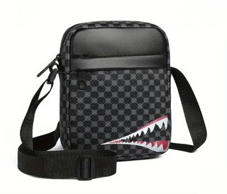 Bandolera unisex con estampado geométrico