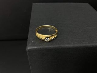 anillo oro 18k con piedra t. 13 (16,88 mm)