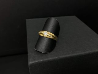anillo oro 18k con piedra t. 13 (16,88 mm)