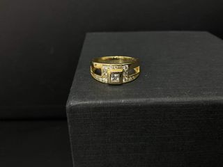 anillo oro 18k con piedra t. 10 (15,92 mm)