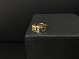 anillo oro 18k con piedra t. 10 (15,92 mm)