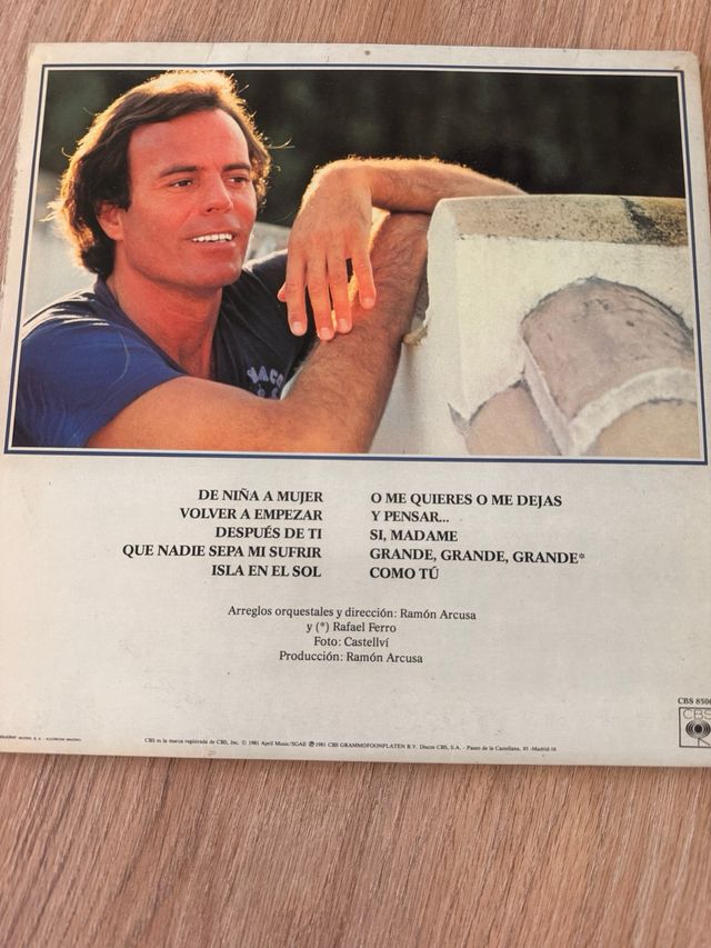 Vinil Julio Iglesias - De menina para mulher