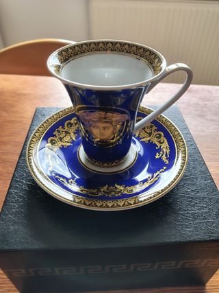 Vajilla Rosenthal Versace Medusa Azul