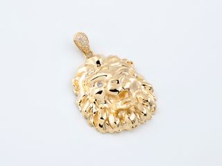 colgante oro 18k con piedra con circonita
