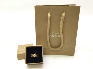 sello oro 18k con piedra con circonita
