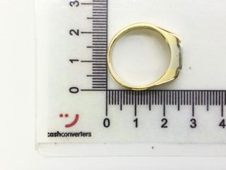 sello oro 18k con piedra con diamante