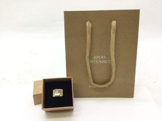 sello oro 18k con piedra con diamante