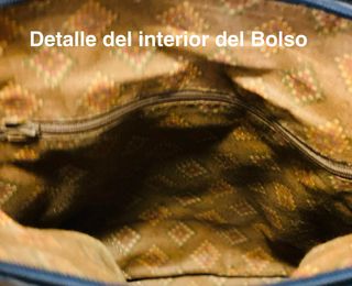 Bolso tipo bowling vintage de piel Azul Marino