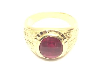 anillo oro 18k con piedra con circonita