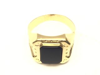 sello oro 18k con piedra