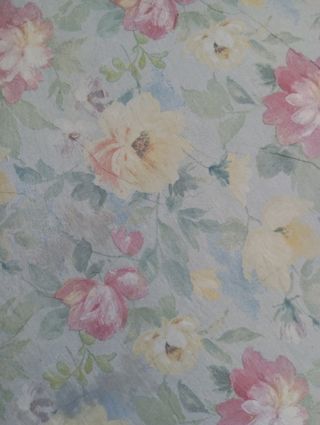 Silla Thonet antigua azul floral