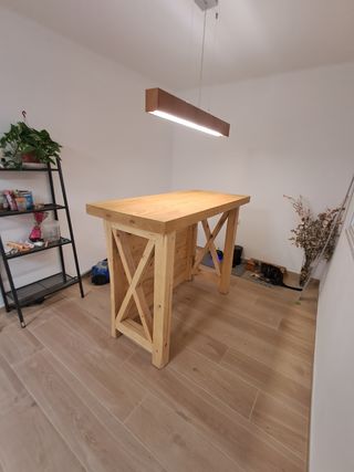 Isla de cocina de madera
