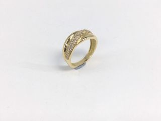 anillo oro 18k con piedra con circonita