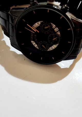 Orologio da polso uomo nero e oro