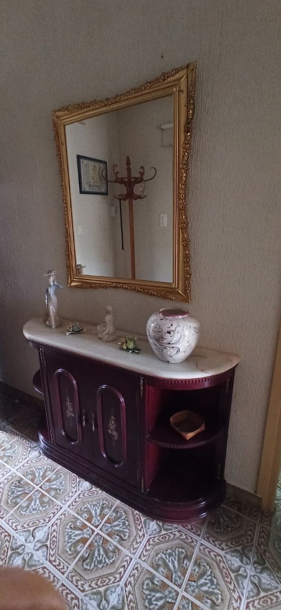 Mueble entrada caoba decorado (ESPEJO NO)