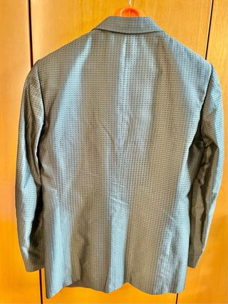 Giacca uomo seta blu/grigio