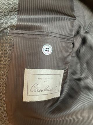 Giacca uomo seta blu/grigio