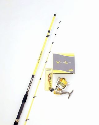 COMBO EGING,  CAÑA SEPIA, CARRETE PESCA 