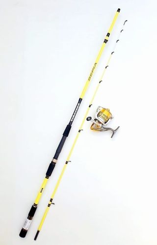 COMBO EGING,  CAÑA SEPIA, CARRETE PESCA 