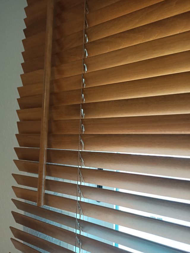 Cortina lamas madera