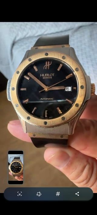 Reloj Hublot Geneve Negro y Dorado Oro rosa 