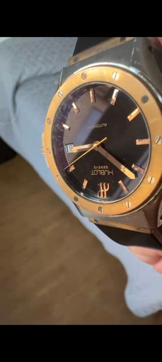 Reloj Hublot Geneve Negro y Dorado Oro rosa 