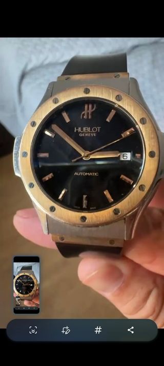 Reloj Hublot Geneve Negro y Dorado Oro rosa 