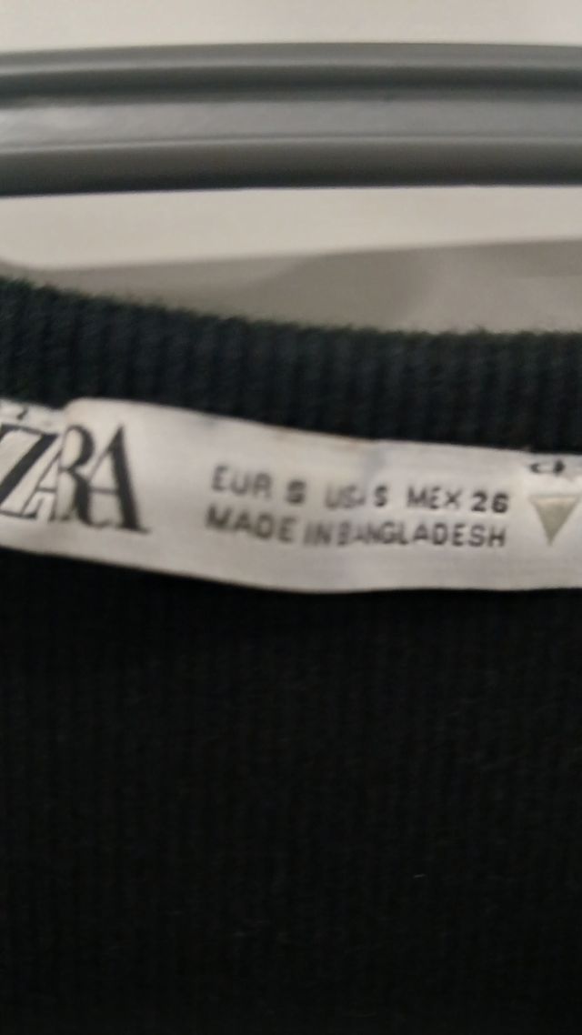 Vestido Zara Negro Cut-Out