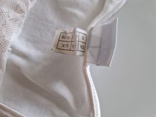 Canottiera e slip pizzo beige/bianco